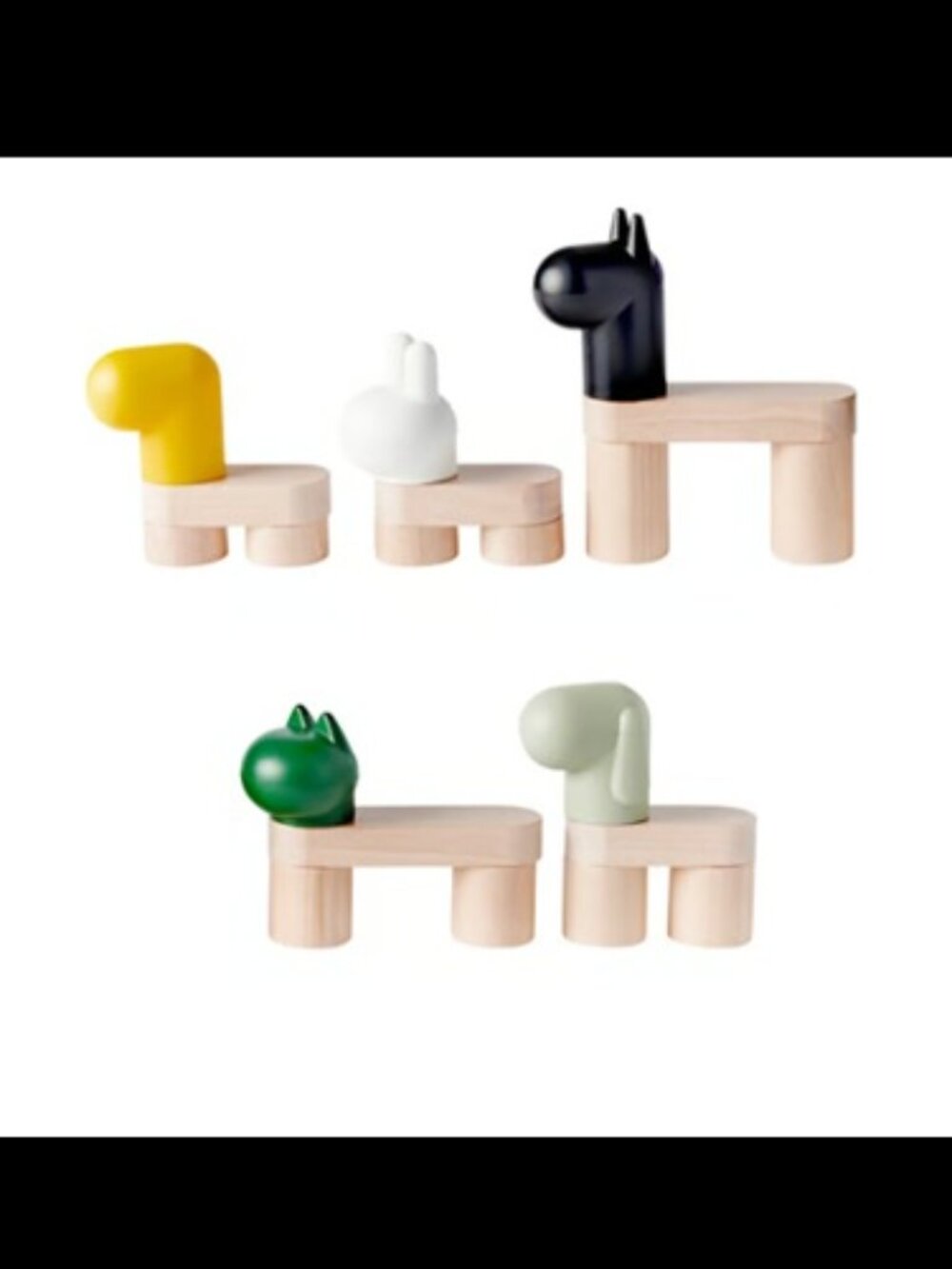 Ikea Grejsimojs 20-Piece Toy Building Blocks Mix 'n Match 5 Figurines 606.020.36